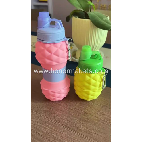 Silicone Pineapple Foldable Bottle for Kids